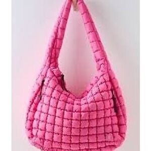 Free People Quilted Carry All Bag Bubblegum NWT MSRP $78
